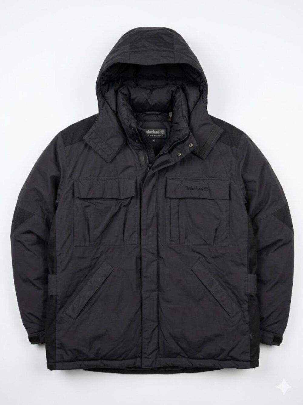 VINTAGE Y2K TIMBERLAND PERFORMANCE PRO Down Puffer Jacket Parka Black XL